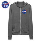 Sweat NASA Zippé Gris Fille ∣ NASA SHOP FRANCE®