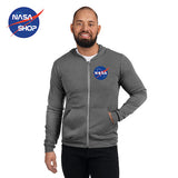 Sweat NASA Zippé Gris Homme ∣ NASA SHOP FRANCE®