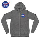 Sweat NASA Zippé Gris ∣ NASA SHOP FRANCE®