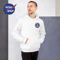 Sweat à capuche NASA Blanc Brodé ∣ NASA SHOP FRANCE®