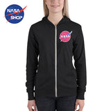 Sweat à capuche NASA noir avec Fermeture éclair ∣ NASA SHOP FRANCE®