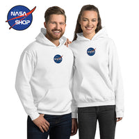 Sweat à capuche NASA Blanc Brodé ∣ NASA SHOP FRANCE®