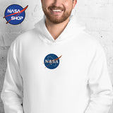 Sweat à capuche NASA Brodé Blanc ∣ NASA SHOP FRANCE®
