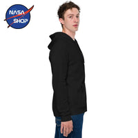 Sweat à capuche NASA noir avec fermeture éclair