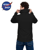Sweat à capuche NASA noir avec zip intégral