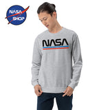 Sweat NASA Gris Homme - Logo NASA ∣ NASA SHOP FRANCE®