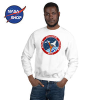 Sweat NASA Atlantis Blanc Homme ∣ NASA SHOP FRANCE®