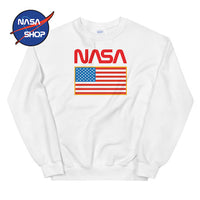 Sweat NASA Blanc Bleu rouge ∣ NASA SHOP FRANCE®