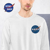 Sweat NASA Blanc Homme Bleu Blanc Rouge ∣ NASA Shop France®