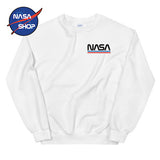 Sweat NASA Blanc Homme ∣ NASA SHOP FRANCE®