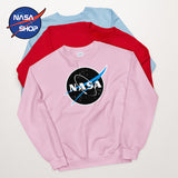 Sweat NASA Femme Rose Logo Noir ∣ NASA SHOP FRANCE®