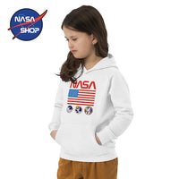 Sweat NASA Fille Blanc à capuche ∣ NASA SHOP FRANCE®