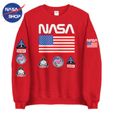 Sweat NASA Garçon Rouge Logo Worm ∣ NASA SHOP FRANCE®