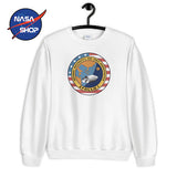 Sweat NASA Homme Blanc Apollo ∣ NASA SHOP FRANCE®