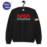 Sweat NASA Noir Femme Logo rouge ∣ NASA SHOP FRANCE®