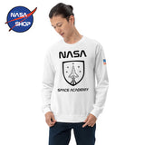 Sweat NASA Space Academy Homme Blanc ∣ NASA SHOP FRANCE®