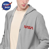Sweat NASA Zippé avec le logo worm
