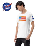 T Shirt NASA Blanc Drapeau USA ∣ NASA SHOP FRANCE®