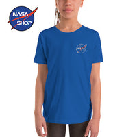 T Shirt NASA Enfant Bleu Royal avec Broderie ∣ NASA SHOP FRANCE® 