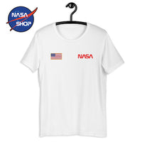T Shirt NASA Homme Blanc Logo / Drapeau US ∣ NASA SHOP FRANCE®