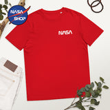 T Shirt NASA Femme Rouge Biologique 🇺🇸