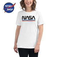 T Shirt Blanc NASA Femme Logo NASA WORM ∣ NASA SHOP FRANCE®