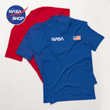 T Shirt NASA Bleu Drapeau USA ∣ NASA SHOP FRANCE®