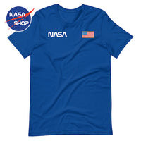T Shirt NASA Bleu Logo Worm ∣ NASA SHOP FRANCE®