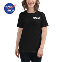 T Shirt NASA Femme Noir Logo NASA Blanc ∣ NASA SHOP FRANCE®