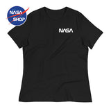 T Shirt NASA Femme Noir Logo NASA Worm ∣ NASA SHOP FRANCE®