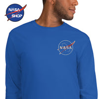 T Shirt à manche longue NASA Bleu royal ∣ NASA SHOP FRANCE®