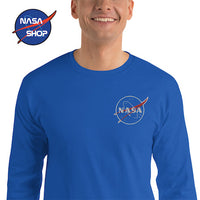 T Shirt NASA Bleu royal avec broderie ∣ NASA SHOP FRANCE®