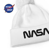 NASA - Bonnet blanc avec pompon   ∣  Shop France