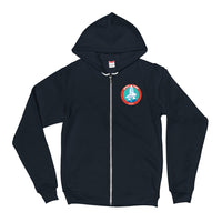 Sweat zippé à capuche NASA bleu marine pour homme