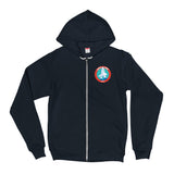 Sweat zippé à capuche NASA bleu marine pour homme