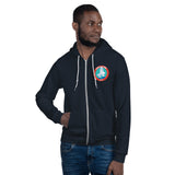 Sweat à capuche zippé NASA navy, coupe unisexe