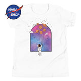 T-shirt NASA enfant blanc de face