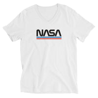 T-shirt NASA Femme Blanc Col V ∣ Logo NASA 🛰